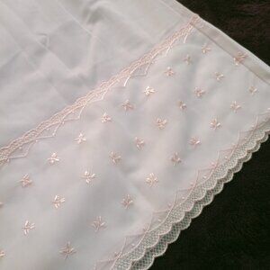 Vintage Greenco Maid Half Slip Pink Lace Embroidery Nylon Made in USA Size Small